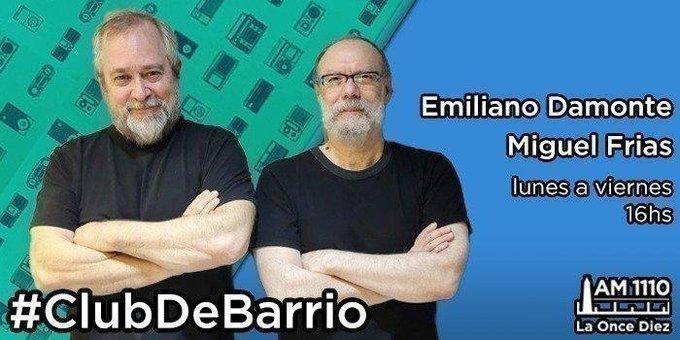 Laoncediez's tweet photo. #ClubDeBarrio con @gervasiodamonte y @MiguelhFrias
hasta las 18hs
por https://t.co/OhQulD6Awb https://t.co/UIkSWdpmvk