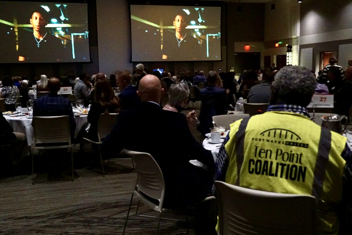 CFGFW's tweet photo. Our team attended Fort Wayne UNITED's fundraising event "Breakfast for a Stronger Tomorrow" that brought together community members to support local youth and neighborhood initiatives! https://t.co/NcZAOOpLuL