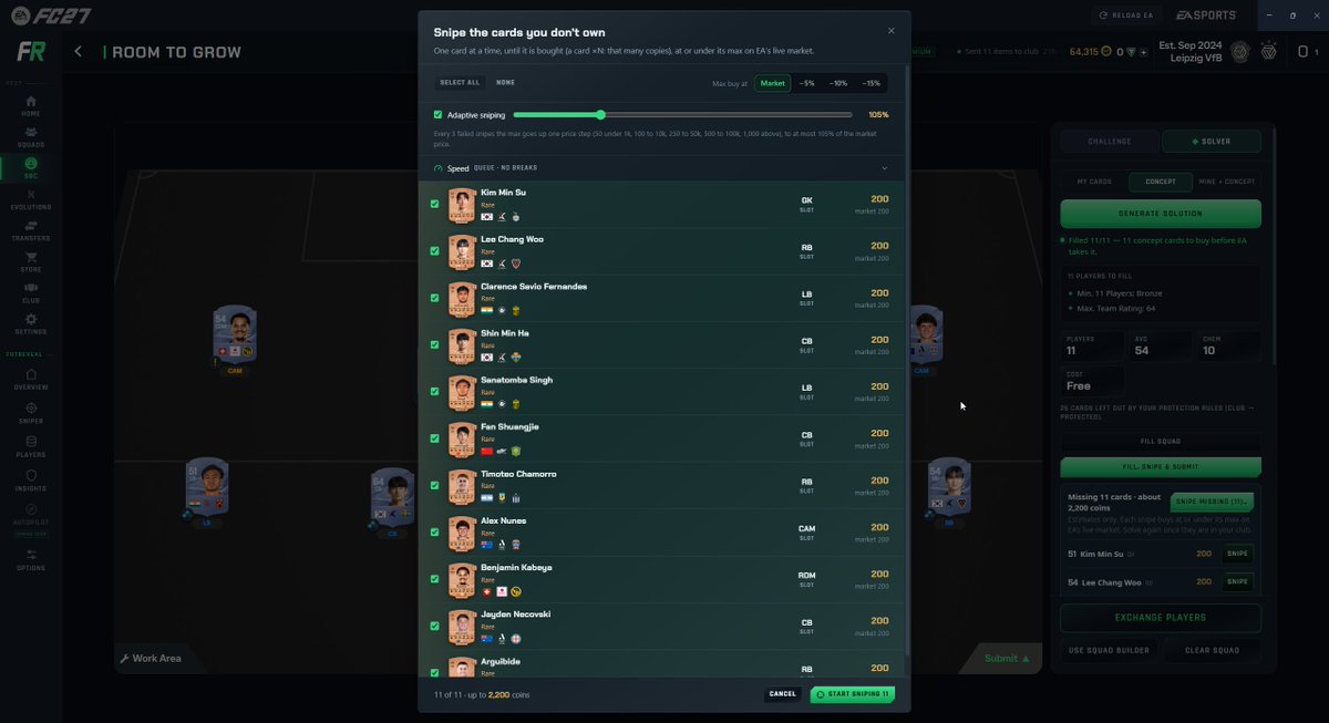 FC27FUT's tweet photo. Our SBC LAB IS WILD!
Solving all SBC cheaper than all other apps!
Solutions under 1 second!
Its in the FREE version just download and try please and write a feedback!
Made from a player for the players....
https://t.co/ZJO9TcI7hB
#FC27 #fc27ultimateam #snipingbot #SBC https://t.co/WciFCjpuz1