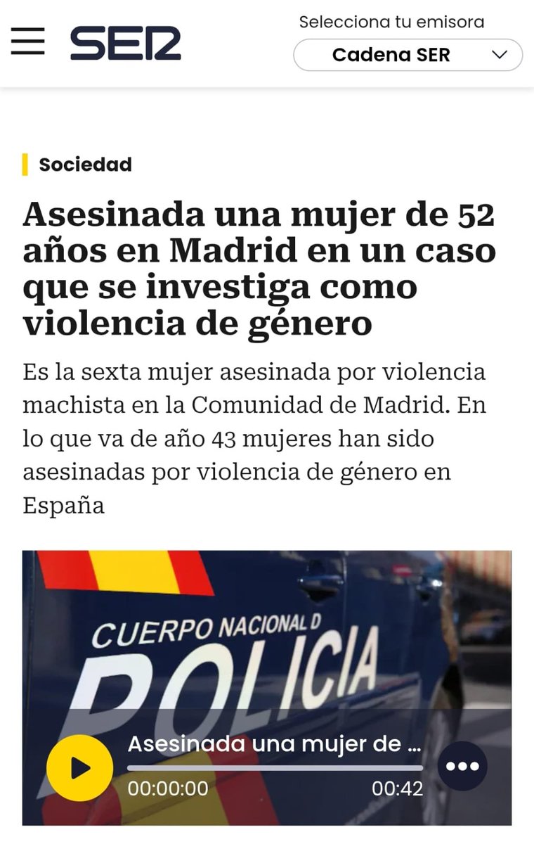 feministes_cat's tweet photo. 🚨Una mujer de 52 años ha sido asesinada a puñaladas esta tarde en un portal de Carabanchel (Madrid). Según los testigos, el autor sería una expareja suya, y la policía lo investiga como crimen machista.
Si se confirma, será el #feminicidio número 73 de este año en España y el octavo en la Comunidad de Madrid, según nuestro recuento.
https://t.co/5ads3grEwF
