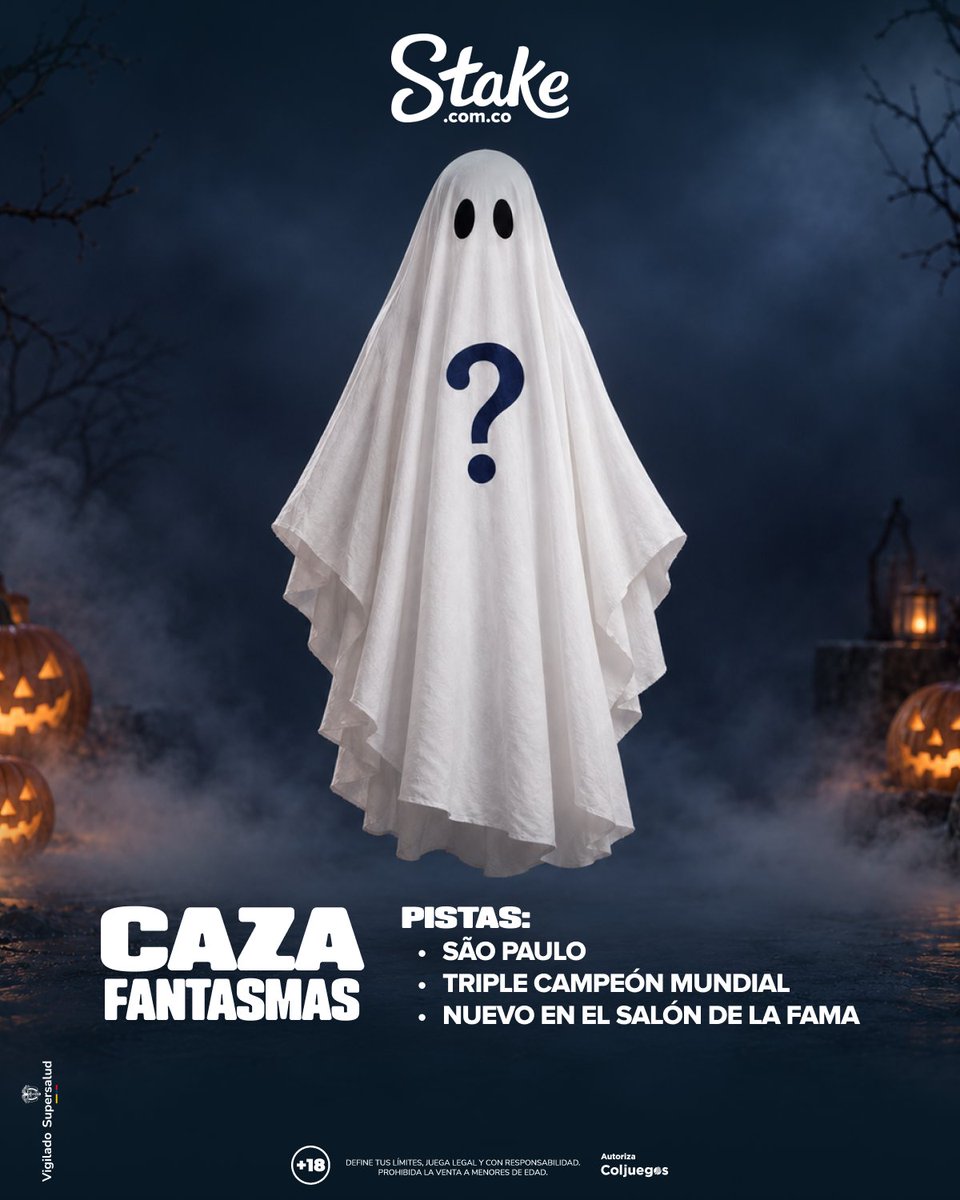 StakeColombia's tweet photo. ¡Arranca el Halloween Stake!👻 

Tenemos FreeBet de 30k💸 para cinco Stakers aleatorios que nos sigan, den RT y me gusta a este post y acierten a nuestro Fantasma de la semana en los comentarios con #HalloweenStake y su ID.🎃 

Aplican T&amp;C. Juega responsablemente. https://t.co/VJUFRQQmZo