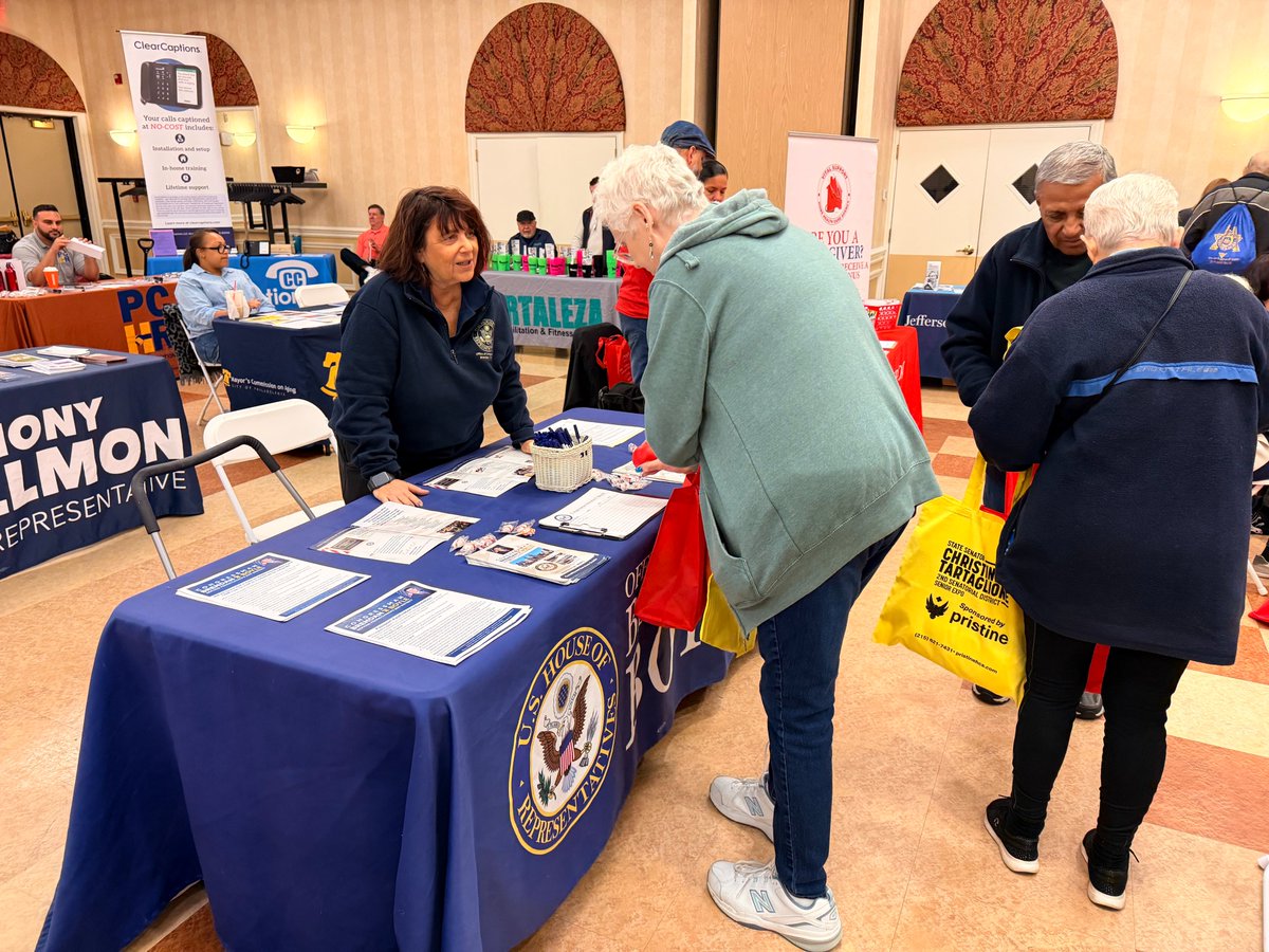 CongBoyle's tweet photo. Team Boyle met with friends and neighbors at the Philadelphia Protestant Home's senior fair in Northeast Philly.

It's always great to hear from constituents. If you have thoughts or need help with a federal agency, we are here to serve. https://t.co/RfZ87VfYz8