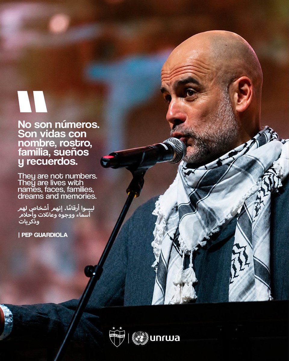 CDPalestinoSADP's tweet photo. El fútbol es una tribuna y, ante el sufrimiento del pueblo palestino, no podemos mirar hacia otro lado. Las palabras de Pep Guardiola nos recuerdan que detrás de cada cifra hay vidas e historias. Como Club Deportivo Palestino, creemos que usar nuestra voz para visibilizar esta realidad también es parte de nuestra responsabilidad.

🇵🇸 #TodoUnPueblo