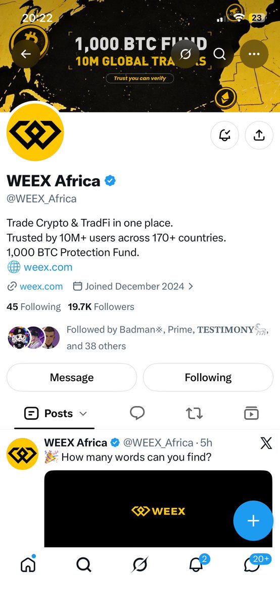 emmanuel_enisan's tweet photo. @WEEX_Africa Answer is A - Gold, oil and stocks #WeexAMA
UID: 9746087304
@temheeloluwa_
@DanielEnisan
@funksqr https://t.co/EhByVkR0R0