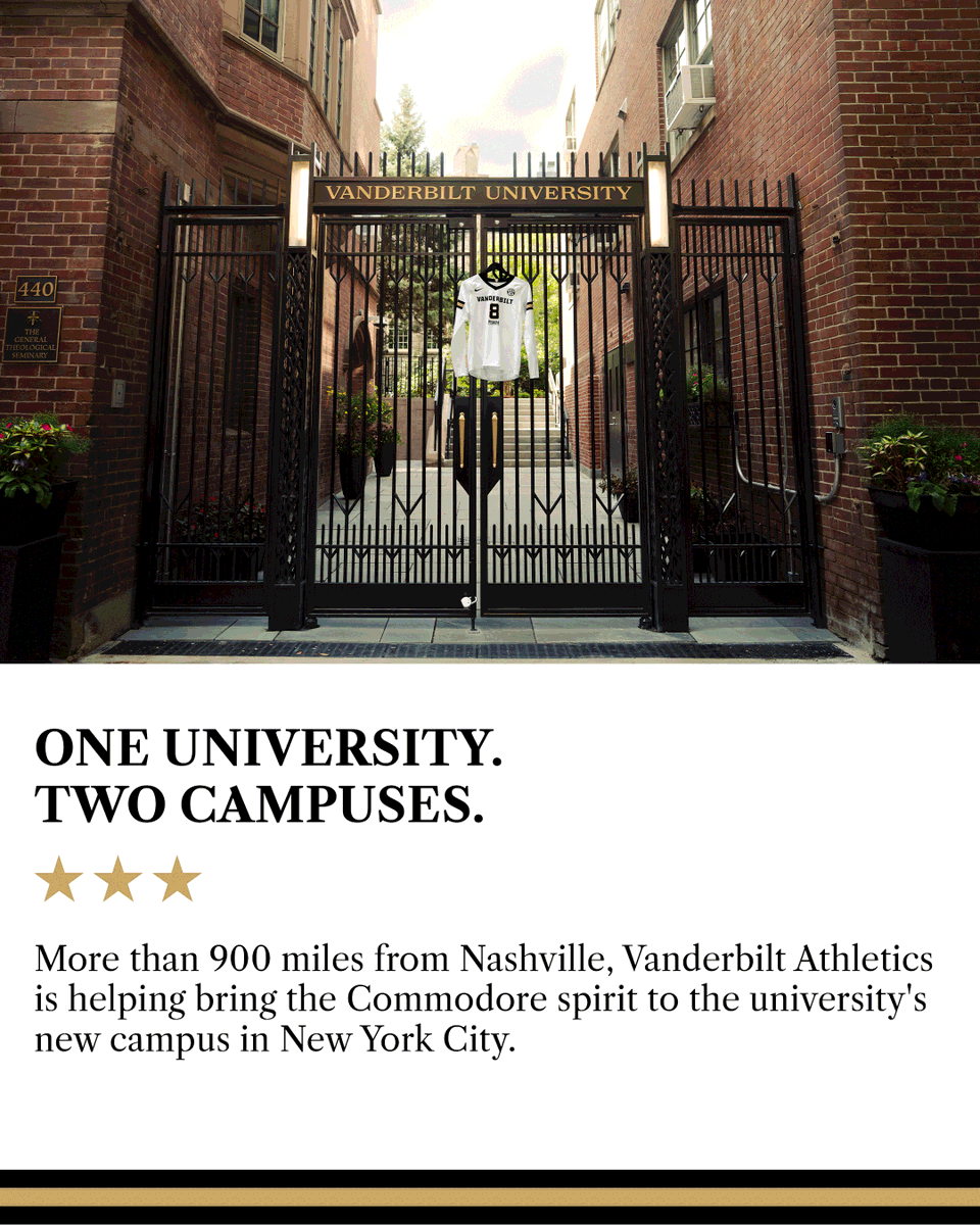 vucommodores's tweet photo. One University. Two Campuses.

Bringing Commodore spirit from Nashville to New York City.

Read more at https://t.co/q7RfWorsPA https://t.co/xnG55nuHJs