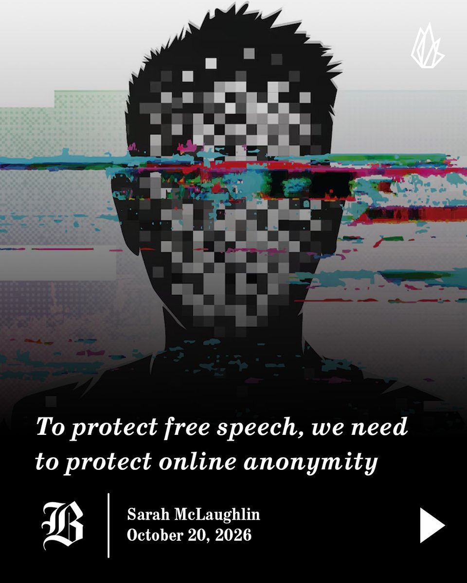 TheFIREorg's tweet photo. The death of internet anonymity is looming, bringing with it severe implications for our free speech rights. And no one seems to want to stop it.

Laws aimed at protecting children online could have serious unintended consequences.

📰 @BostonGlobe 
🖊️ @sarahemclaugh https://t.co/61hxMGcCcY