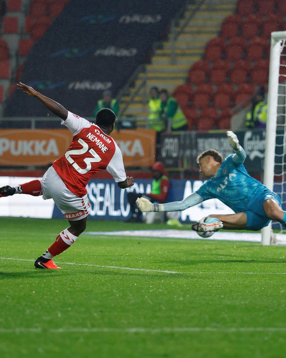 RotherhamUnited's tweet photo. Aaron's clinical finish has us ahead. 💥

#RUFC https://t.co/eYpqQi4pYl