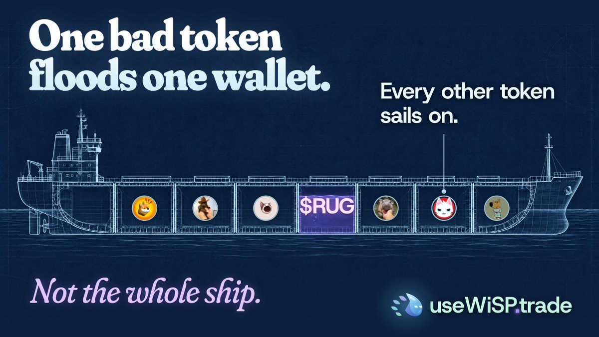 WiSPzk's tweet photo. Trading from ZK burner wallets isn't just good for privacy, it's good for wallet hygiene. 

A separate wallet for every token reduces the blast radius of a malicious token.

If you got dusted and fell for a scam in one of the burners, none of the other positions are affected. https://t.co/UIf5S3KK9J