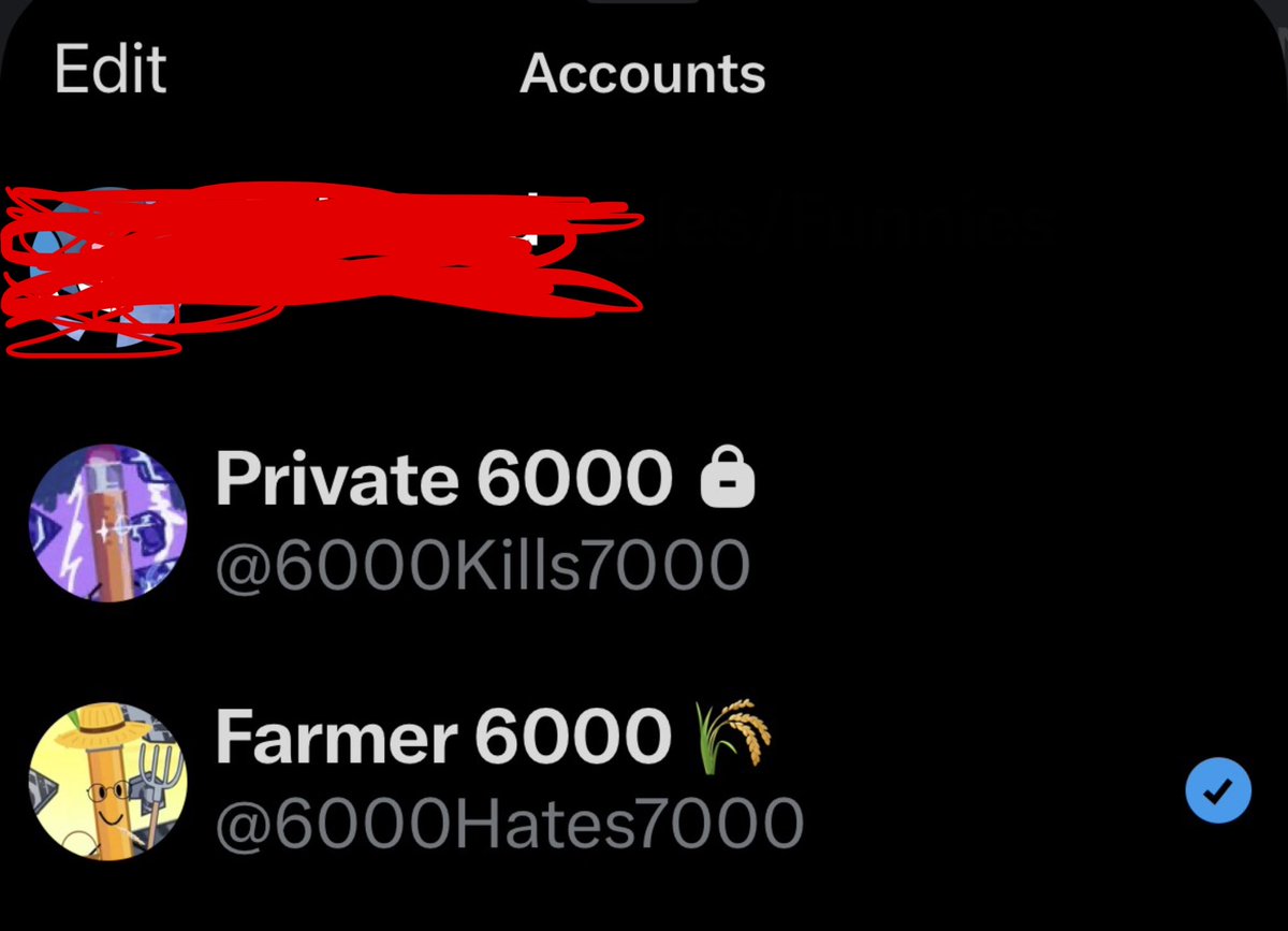 6000Hates7000's tweet photo. I only use 3 Twitter accounts, &amp; I barely use the other 2 anymore(top one censored for privacy) https://t.co/p0FAW5iyE5