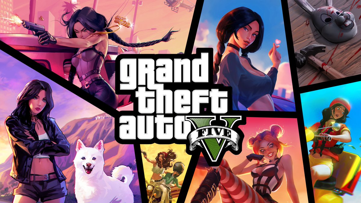 Its__Anko's tweet photo. GTA poster for valkyrae https://t.co/mWDnwhMcHR