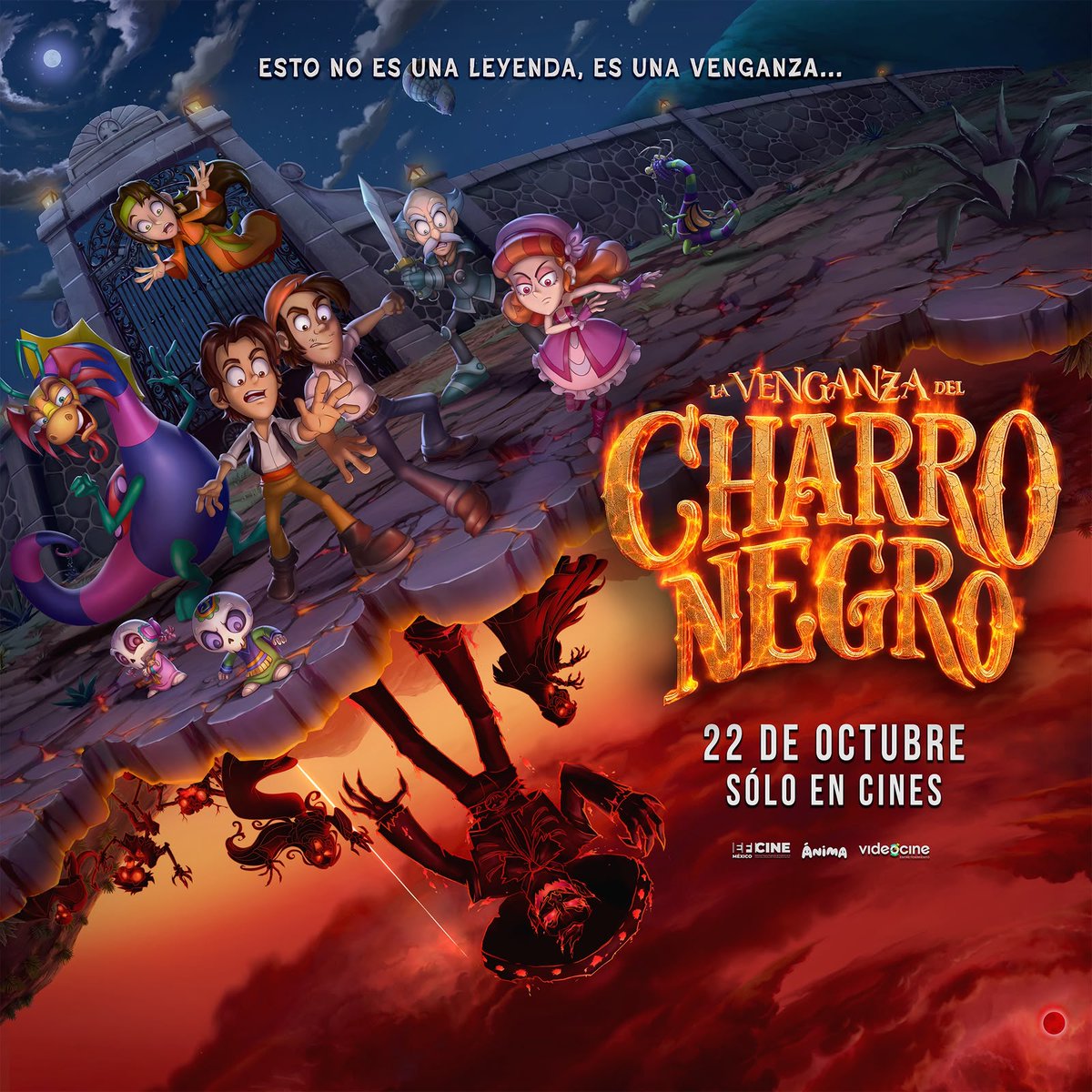 CANACINE's tweet photo. La Venganza del Charro Negro estrena en cines este jueves 22 de octubre!!!

Es la 8a entrega de la saga animada Las Leyendas, y es calificada por los medios y la crítica como la más arriesgada, emotiva y oscura de todas.
@helloanima  
@Videocine  

@filmaffinity  @infobaemexico https://t.co/N4DCVhGkMb