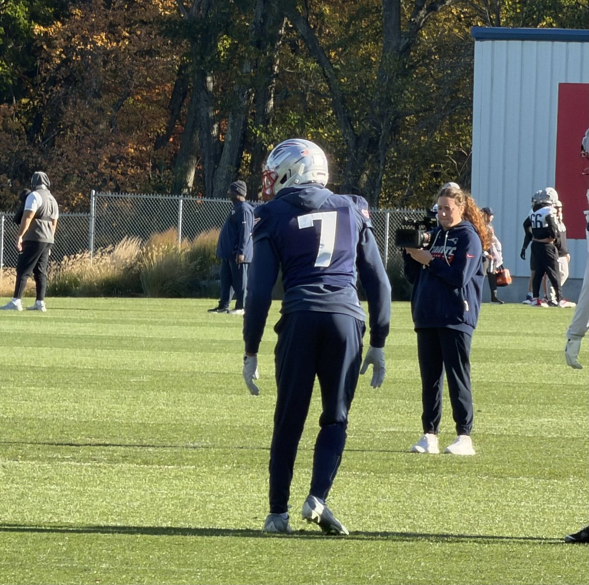 ByMarkDaniels's tweet photo. Carlton Davis returned to practice today for the Patriots https://t.co/i7y3ORuRKl