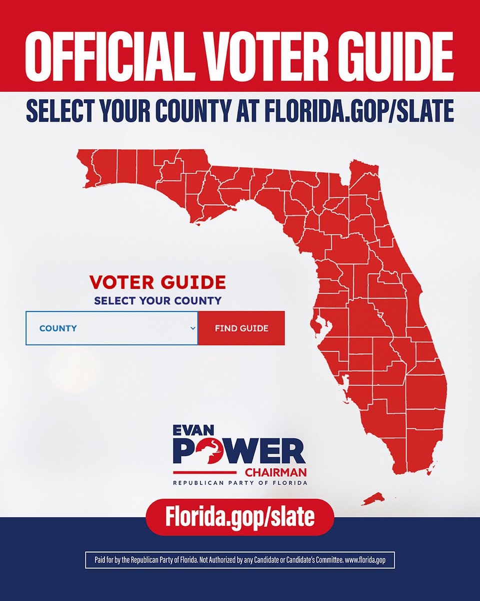 EvanPower's tweet photo. Early voting is underway.

Know the slate. Select your county at https://t.co/yBlyiJwMbo for the Official Republican Voter Guide. https://t.co/r9vDnm6jGH
