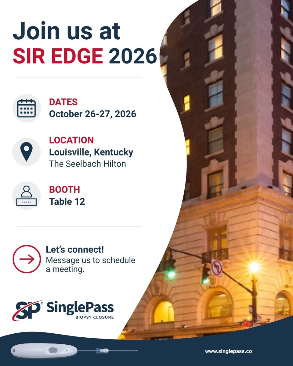 singlepass_'s tweet photo. We're committed to education. That's why you'll find us at the Society of Interventional Radiology EDGE convention! Stop by our booth October 26th-27th and find out how interventional radiology is advancing! #SIREDGE #InterventionalRadiology #SinglePass https://t.co/pML61XExvg