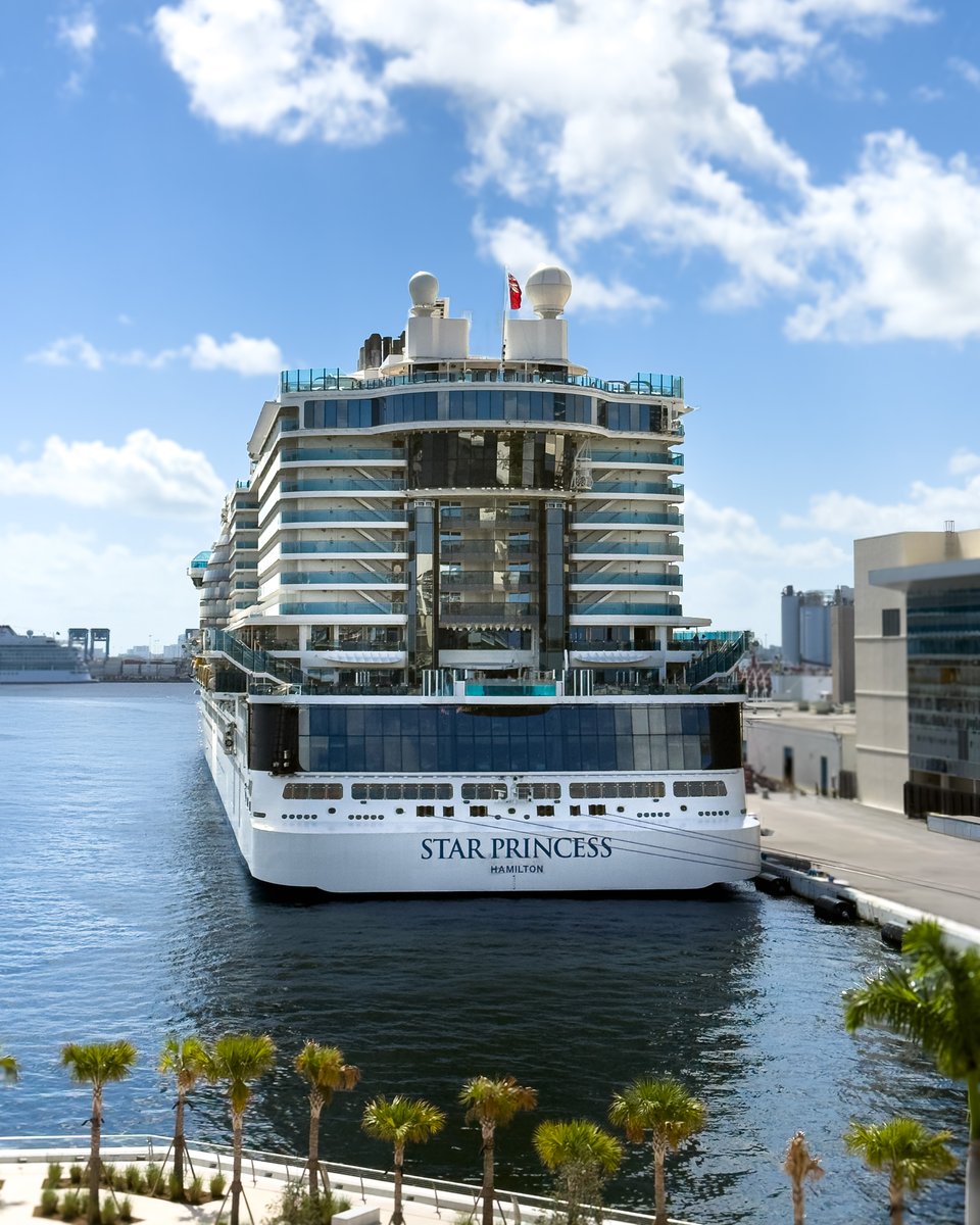 PrincessCruises's tweet photo. Star Princess has arrived back in her homeport, @PortEverglades, and her next chapter is already underway! 🌟 https://t.co/MaEskomAlL