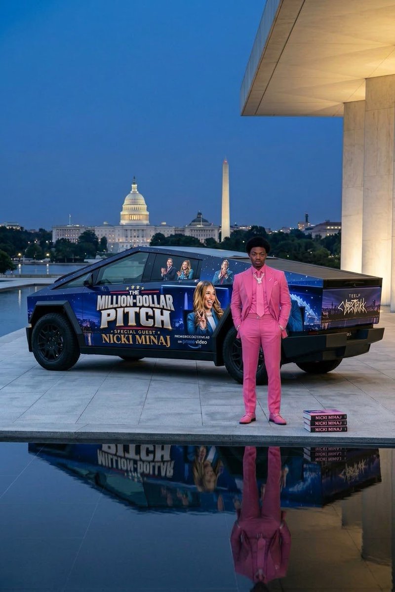 NickiCraveX's tweet photo. .@NICKIMINAJ We HAD to include the Cybertruck in today’s #MillionDollarPitch!#MillionDollarFIT https://t.co/EDQIgmSmLX