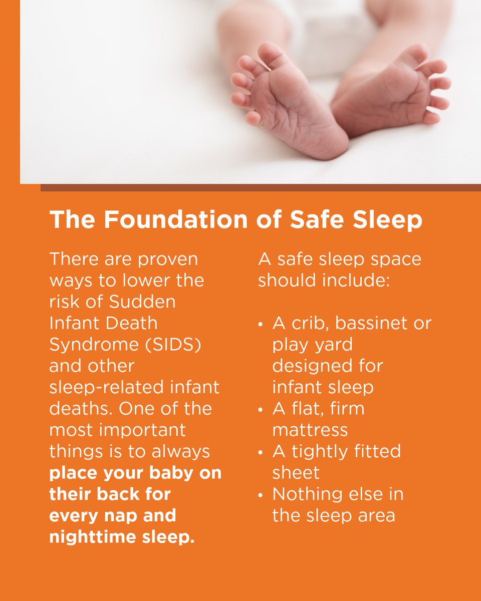 seattlechildren's tweet photo. Did you know that what's not in your baby's crib can be just as important as what is?

From room-sharing recommendations to creating a safer sleep space, our latest article breaks down the simple, evidence-based practices that can help protect your baby during sleep. 

Read the full story for expert guidance, common misconceptions to avoid and safe sleep tips every family should know. 💙

🔗 Link in bio. https://t.co/MUJ7tk2l0W