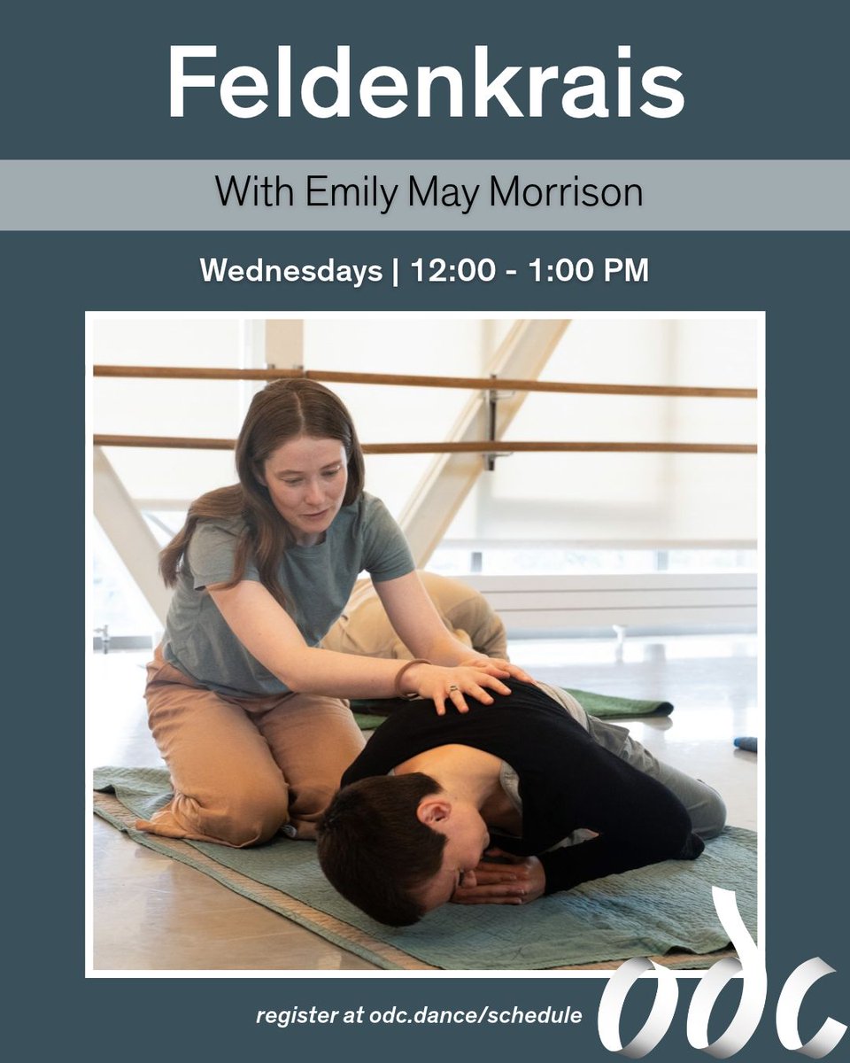 ODCsf's tweet photo. 🏃🏽 Feldenkrais with Emily May Morrison
Wednesdays, 12-1pm || 🔗 Register https://t.co/lsyVfwzpkB
This class offers space to slow down and meet those habits with affectionate curiosity.
#odcsf #feldenkrais #sanfrancisco #danceclass #movementdance https://t.co/lPOvkvkXQp