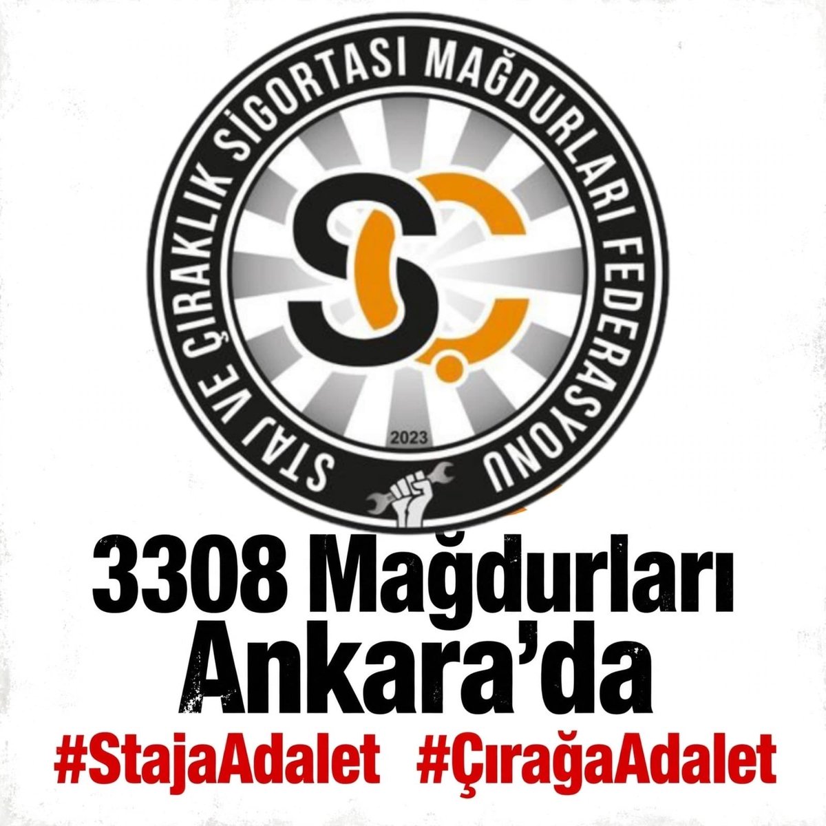 STAJMADURLARID1's tweet photo. Anayasa’nın eşitlik ilkesi herkes için geçerli olmalı‼️

Staj ve çıraklık sigortası mağdurları ayrıcalık değil, emeklilikte hakkaniyet ve adalet istiyor‼️

@yasarkirkpinarr @UmitOzlale @cevdetakaychp @NecmettinErkan_

3308 Mağdurları Ankara’da
#StajaAdalet
#çırağaAdalet https://t.co/9olnHRUH0v