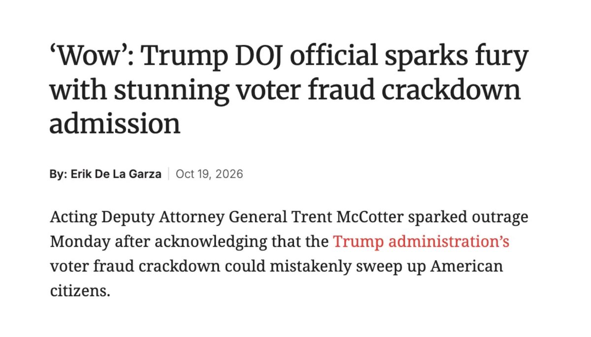 GavinNewsom's tweet photo. Donald Trump SUED California to stop votes from being counted.

Now his own DOJ admits they could be stopping AMERICAN CITIZENS from voting.

You cannot make this up. https://t.co/M7mmrIuY9e