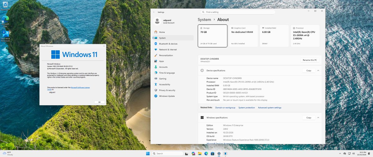 WZorNET's tweet photo. 🧵Download Windows 11 Version #24H2, #CONSUMER/#BUSINESS (#UpdatedOctober2026) from #MSDN via Torrent
📋OS Build /26100.9711.ge_release_svc_prod1.261009-2244 with #KB5127648/
✔️2-ENGLISH📀👉https://t.co/ZNpKLZMj7i
✔️2-RUSSIAN📀👉https://t.co/PGvP0LSVFa
🧙‍♂️by @rgadguard🎃
👁️W.Z.T🪄 https://t.co/ivKegVgbGd