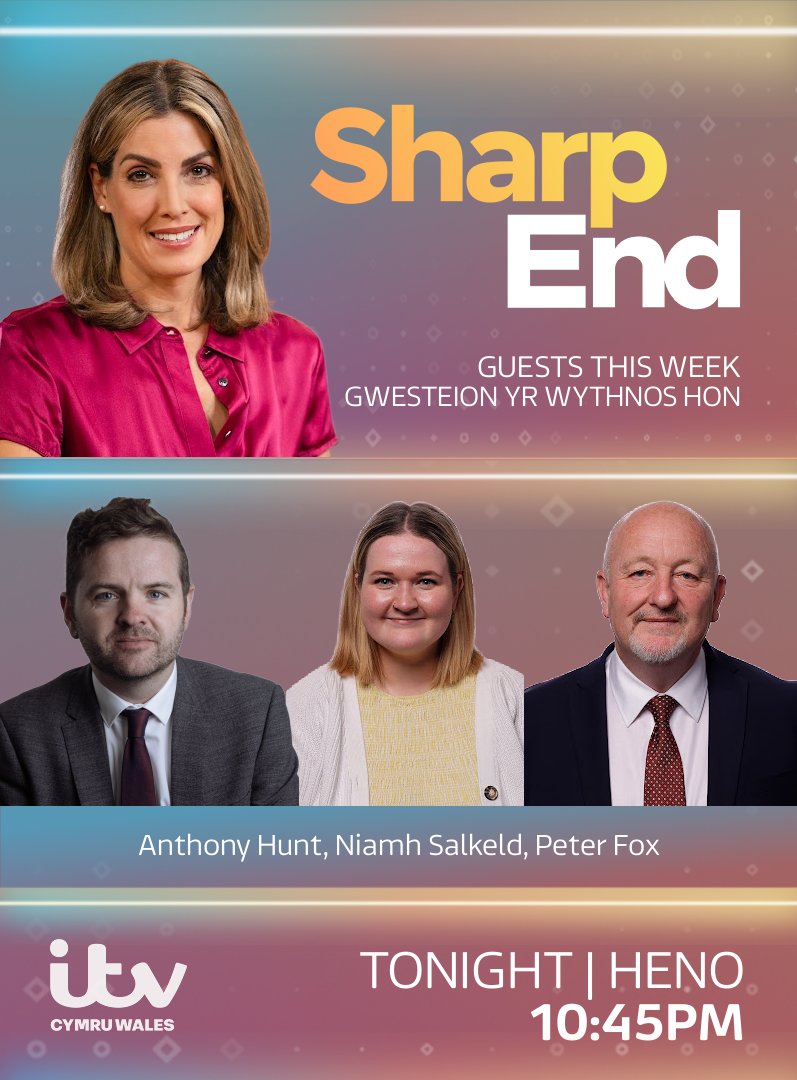 SharpEndITV's tweet photo. On tonight's Sharp End:   

🌹 Cllr Anthony Hunt
🌼 @niamh_salkeld 
🔵 @PeterFox61

📺 Tune in at 10:45 pm on ITV1, or catch up on @ITVX and @YouTube https://t.co/RZk4riFwfI