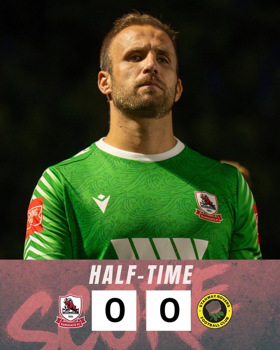 RamsgateFC's tweet photo. HALF TIME | Ramsgate 0-0 Stanway Rovers

All square at the break at Southwood…

🔴⚪️|#COYR https://t.co/ZMINUrWxou