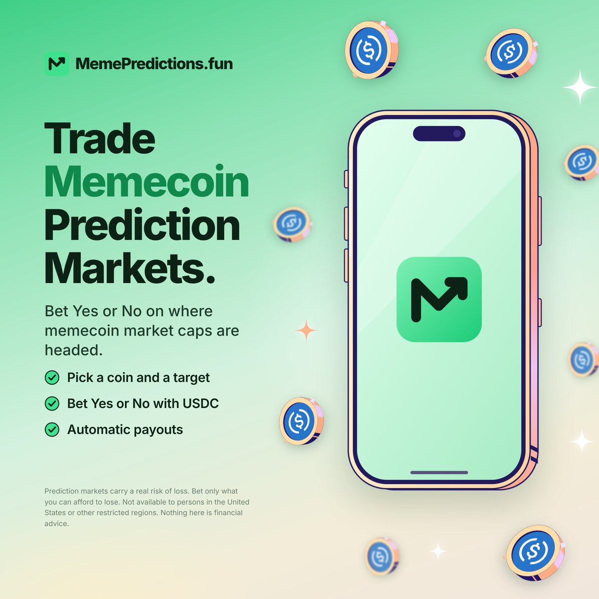MemePredictfun's tweet photo. Bet Yes or No on where memecoin market caps are headed. https://t.co/Eu3buY3Vo6