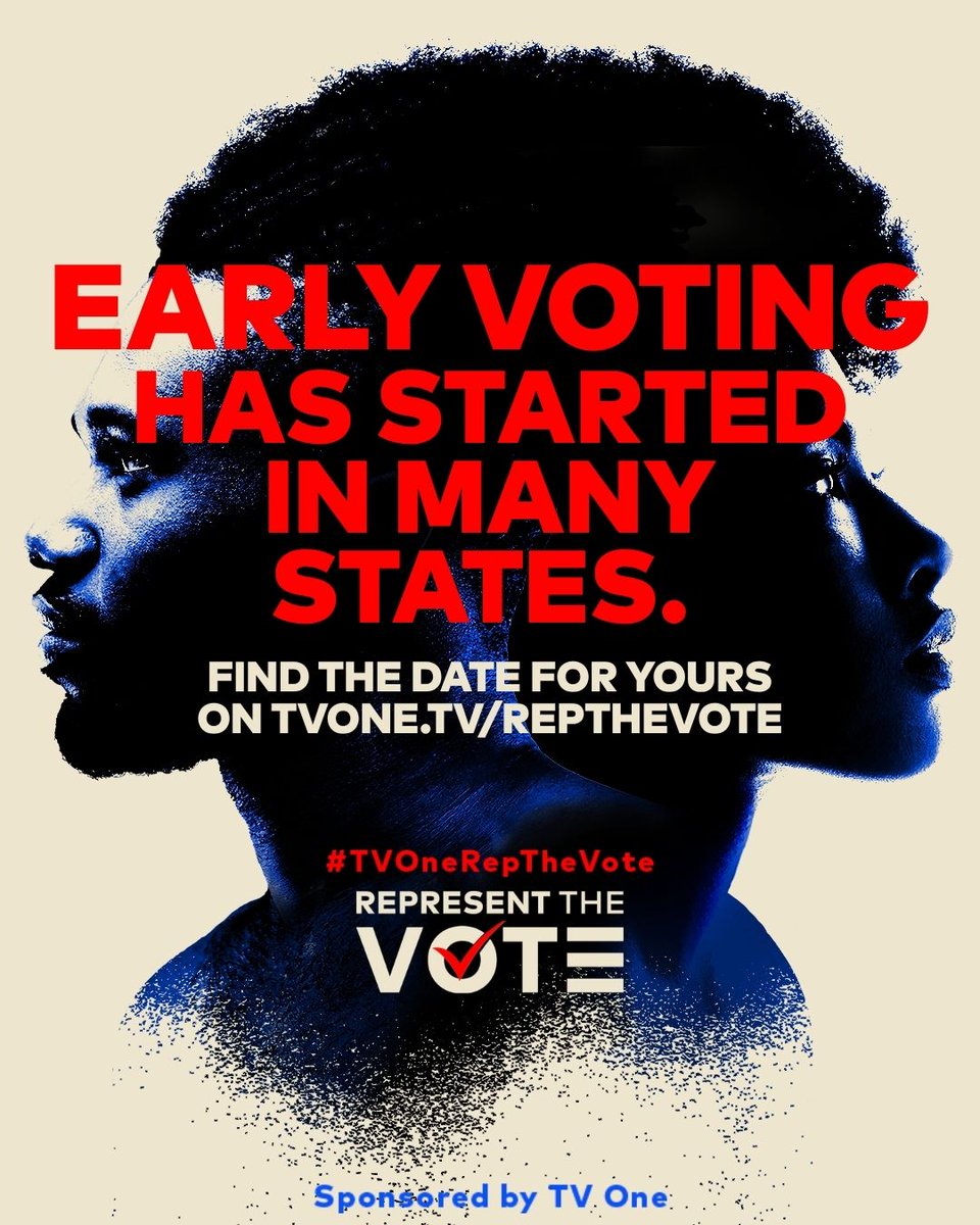 tvonetv's tweet photo. Early voting is underway in many states, so why wait until Election Day if you don’t have to? 👀🗳️

Visit https://t.co/X1kJfOFjk0 to find your state’s dates, make your plan, and spread the word! Our voices matter. Let’s make them heard!

#RepTheVote https://t.co/DK7hSnbBvz