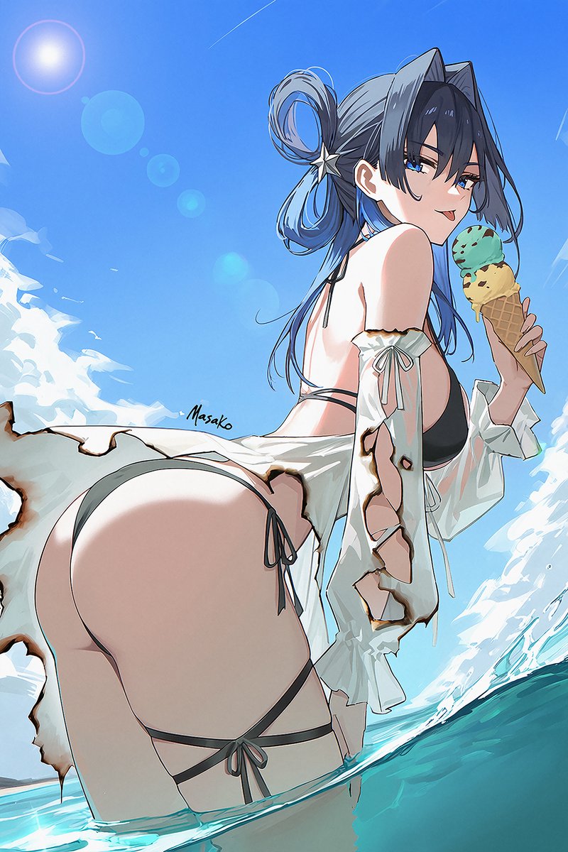 masako_o0's tweet photo. Kronii / Summer Surtr cosplay?

#ourokronii #kronillust #hololive #ホロライブ https://t.co/8zUhFQY0Wi