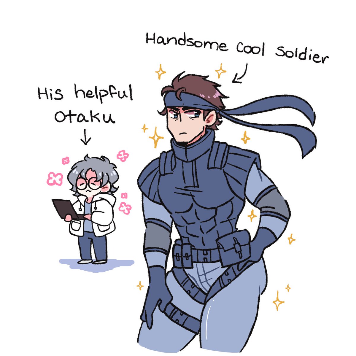 here4metalgear's tweet photo. Practicing drawing the goobers throughout the years #otasune https://t.co/alVmBH5kFW
