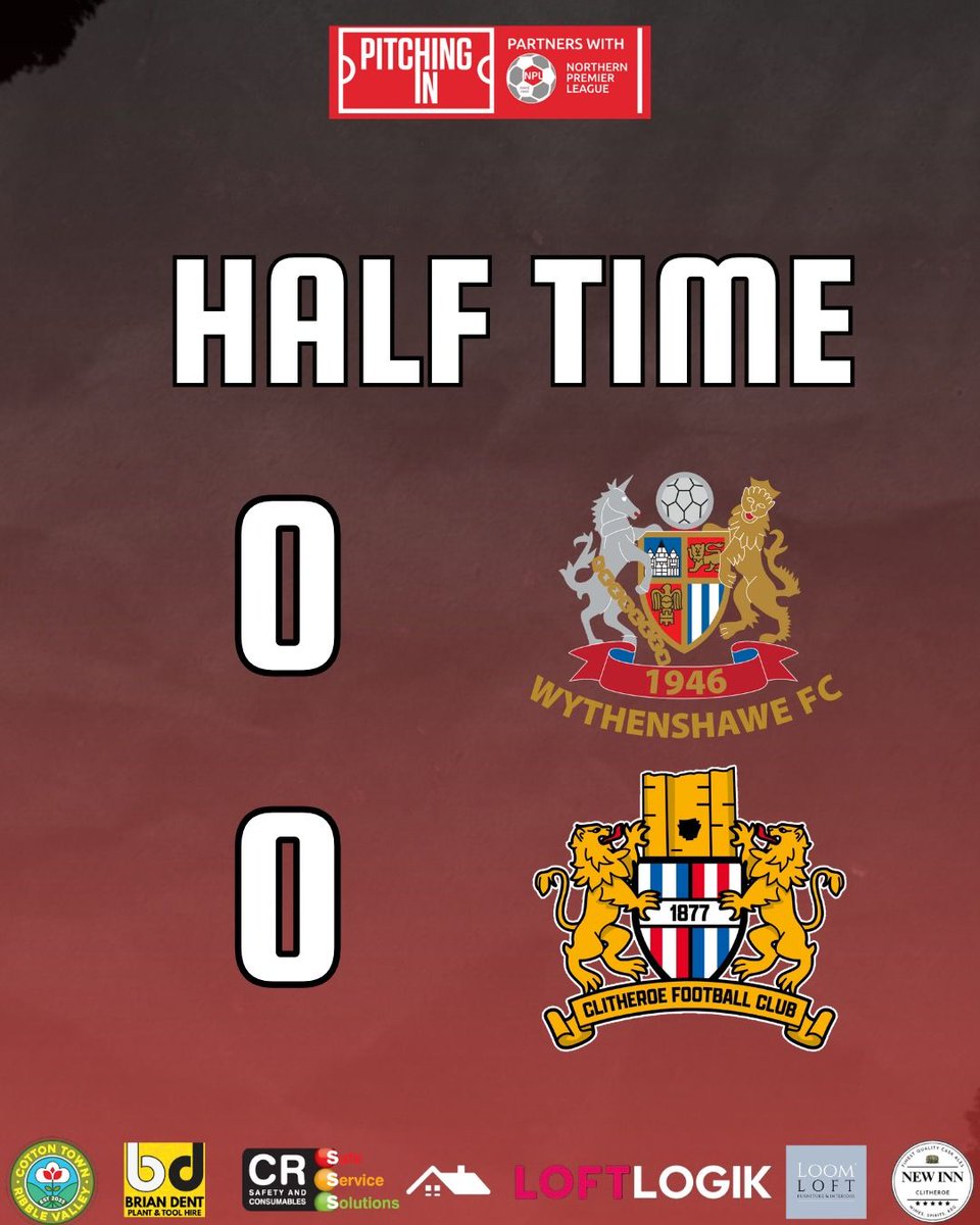 ClitheroeFC's tweet photo. Down to 10 men in the first ten minutes saw the work rate increase from the lads! With some promising chances in that first half it’s set to be one to watch in the second half! 

#Letsgoreds! https://t.co/PwGEZgx190