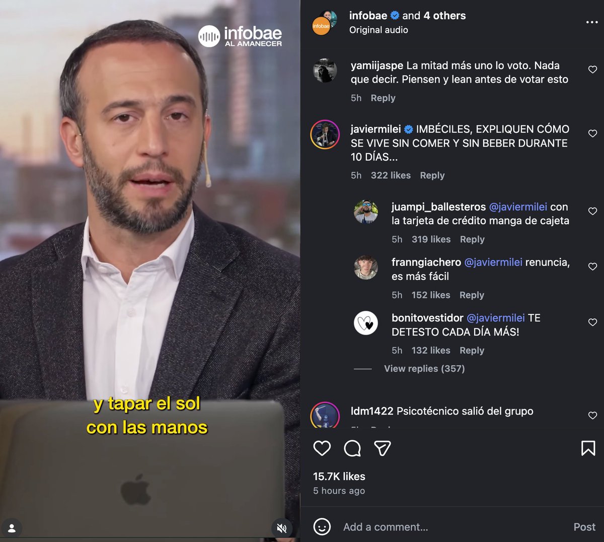 maxifirtman's tweet photo. Pensé que era fake, pero no lo es, lo fui a verificar. 😬

Cuesta encontrarlo en la interfaz de Instagram pero ahí está. https://t.co/n5MiWlRBbI