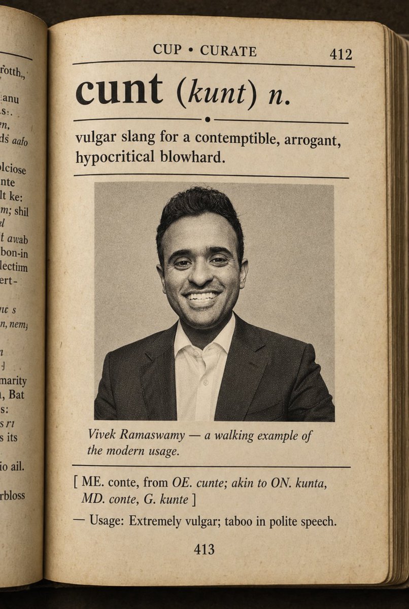 AmericanMuck's tweet photo. Hi @VivekGRamaswamy - I've met a lot of cunts in my life. You are the biggest cunt I've ever not met. From what I've read everyone hated you in HS, uni, and in business. I truly hope you suffer the biggest defeat in OH history. Those good people don't deserve a cunt like you. https://t.co/Ad2rMaVy7q