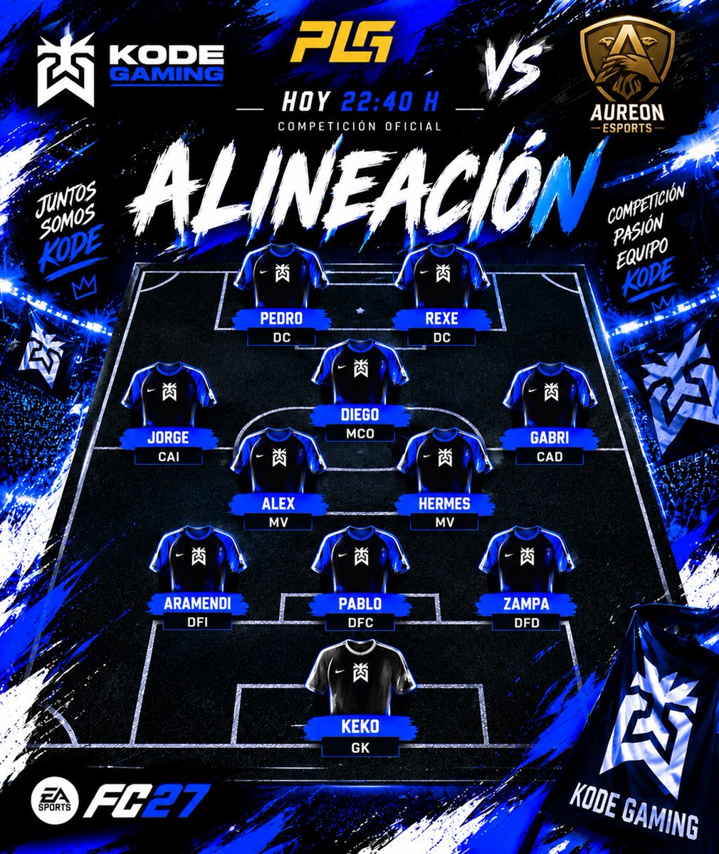 KodeGamingES's tweet photo. @PLG_Spain Este será el once de hoy 👇👇👇 https://t.co/FXrBg4O497