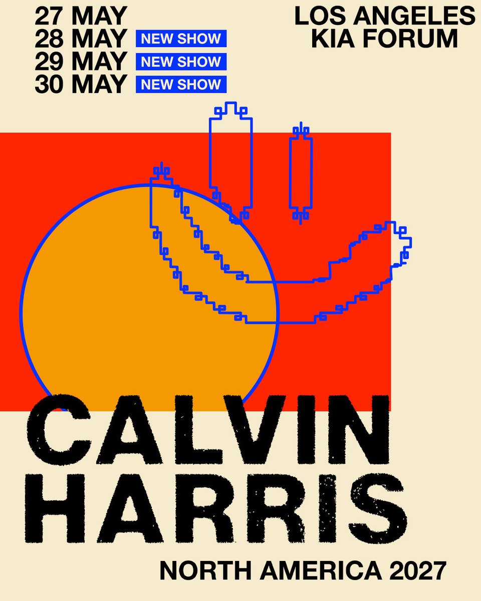 thekiaforum's tweet photo. Calvin Harris has added more LA shows to his North America 2027 Tour on May 29 &amp; 30 at the Kia Forum! Artist Presale available now. 🎟️: https://t.co/L4F7D0qWkz https://t.co/QrdFQeafEp