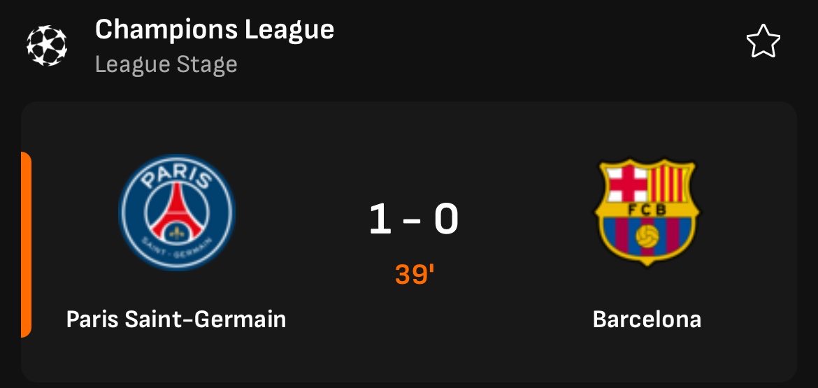 ngam_ngwainbi's tweet photo. PSG opens the scores.

PSG 1:0 FCB
Time 🦅 https://t.co/U7EKJpt5Eu