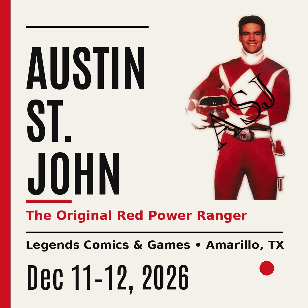 ASJAustin's tweet photo. Amarillo, I'm coming to see YOU! 🔴 Legends Comics &amp; Games, Dec 11–12. Photos, autographs, stories, and I'm signing until the last fan in line is taken care of. Mark your calendar! https://t.co/FNj92BXKfk