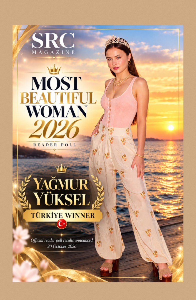 y827161511's tweet photo. SRC Magazine: Most Beautiful Woman 2026 — 
Yağmur Yüksel Tops the List

Published: 20 October 2026 · Source: SRC Magazine

SRC Magazine has announced Yağmur Yüksel as the Türkiye winner of Most Beautiful Woman 2026! 🇹🇷🤍

From her breakthrough as Dilan in Kan Çiçekleri to her growing international recognition and exciting new projects, Yağmur continues to capture hearts worldwide. 🌍✨

A celebration of her rising career, global popularity, and the incredible support of her devoted fans! ❤️👑

#YağmurYüksel #SRCMagazine #MostBeautifulWoman2026