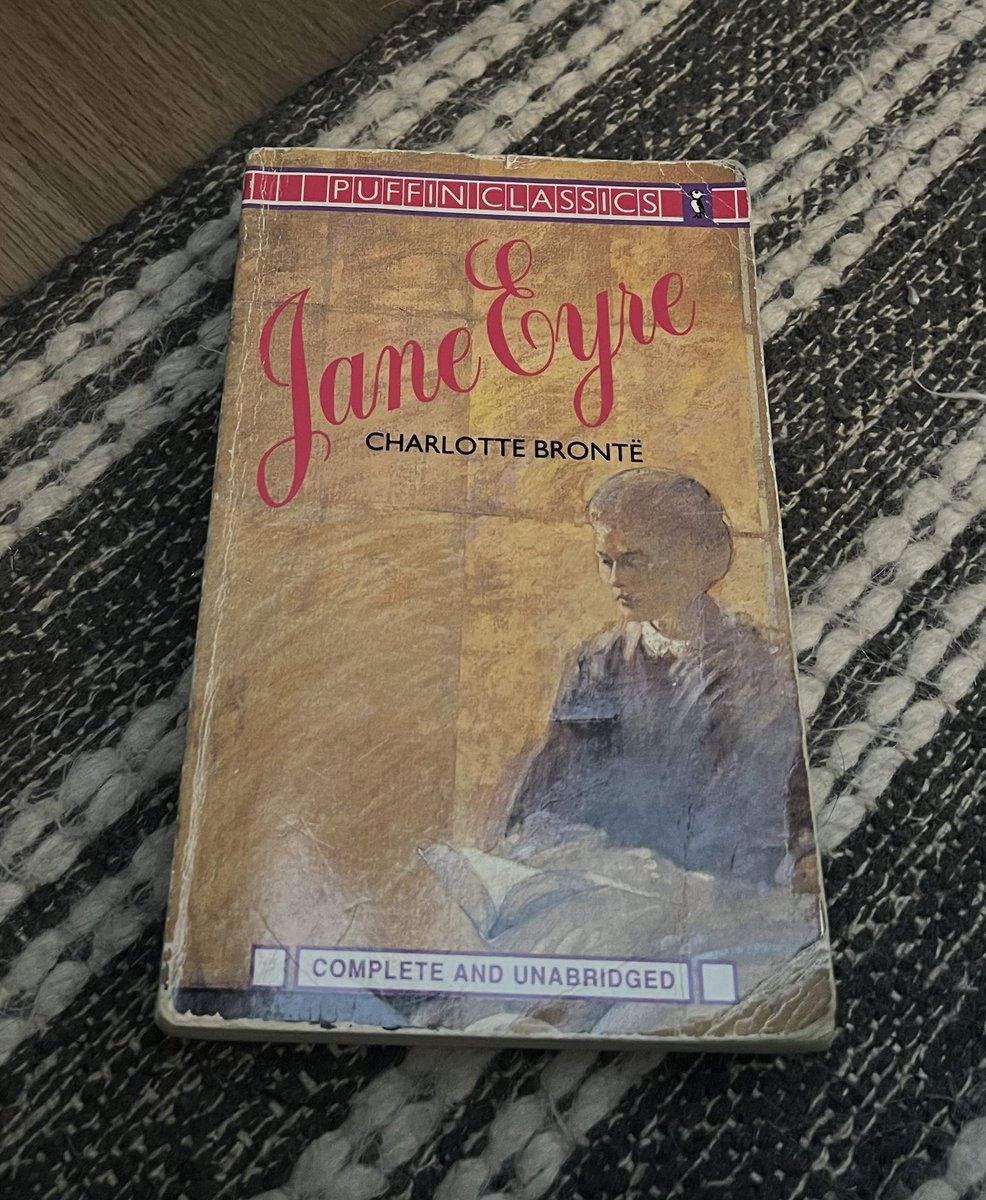semicharmedliz's tweet photo. my 90s puffin classics jane eyre… this is so middle school english class core… https://t.co/NzzHeB6Bds