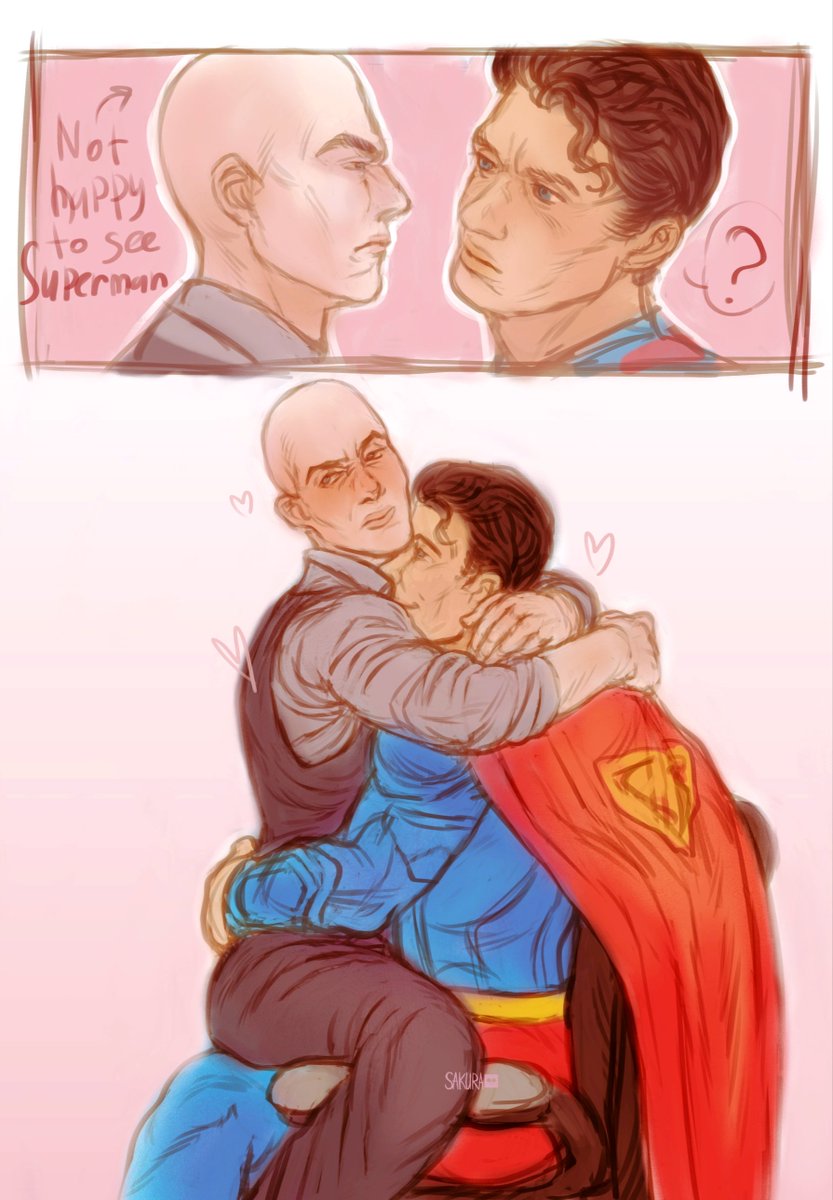 FAILURE316928's tweet photo. Pretends he doesn’t like it. 
(Comm. Open) 
#superlex #superman #lexluthor https://t.co/5C5q97z3uP