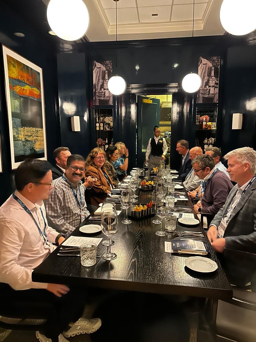 Five9's tweet photo. Day 1 at #GartnerSYM: in the books. Day 2 is on! 🙌 

Yesterday was a great start to Gartner IT Symposium/Xpo™ 2026. With almost 10,000 attendees, the energy was incredible, and the Five9 team was right in the middle of it. We closed the day with a VIP dinner full of great conversation and new connections. Visit us at booth 1011 to talk about smarter CX with every interaction, or book a meeting or demo here: https://t.co/MUuWqtozCz

See you on the floor! #GartnerITxpo