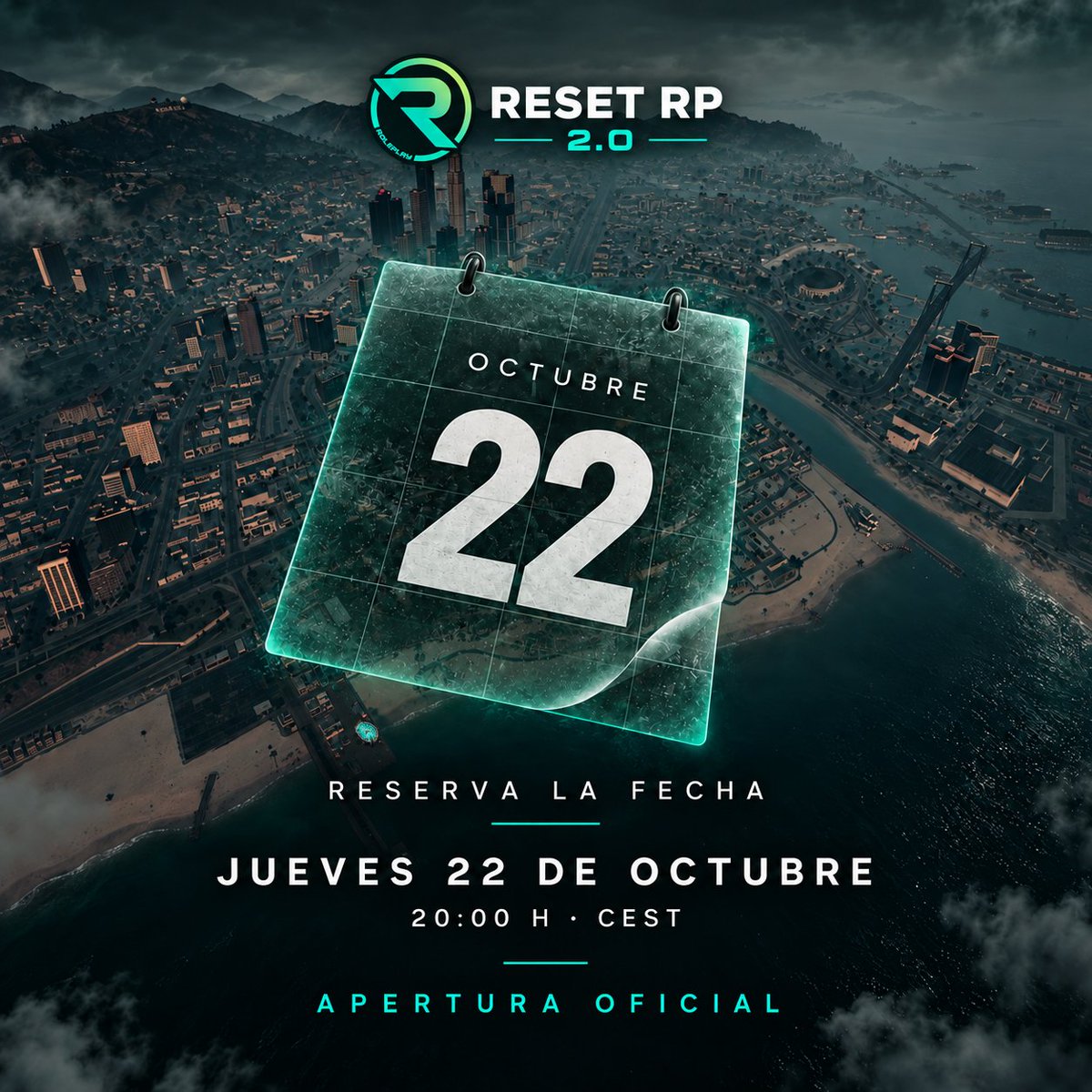 ResetRoleplay's tweet photo. 🔥🚨 ¡TENEMOS FECHA! 🚨🔥
Este jueves 22 de octubre a las 20:00 h (CEST) abre ResetRP 2.0.
El servidor está a punto de llenarse de historias, decisiones y roles que nadie podrá repetir. 😎
Accede a la Whitelist para entrar al servidor: https://t.co/ymyKrolnNx https://t.co/ViCs0ryCfA