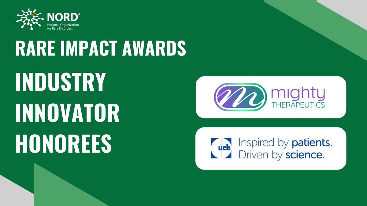 UMDF's tweet photo. Congratulations to @Mighty_Tx and @ucb_news on being named Industry Innovator Honorees as part of @RareDiseases Rare Impact Awards! This well-deserved recognition celebrates both companies’ ongoing contributions to advancing care for people living with #mitochondrialdisease. https://t.co/Nj2gV3dPcf