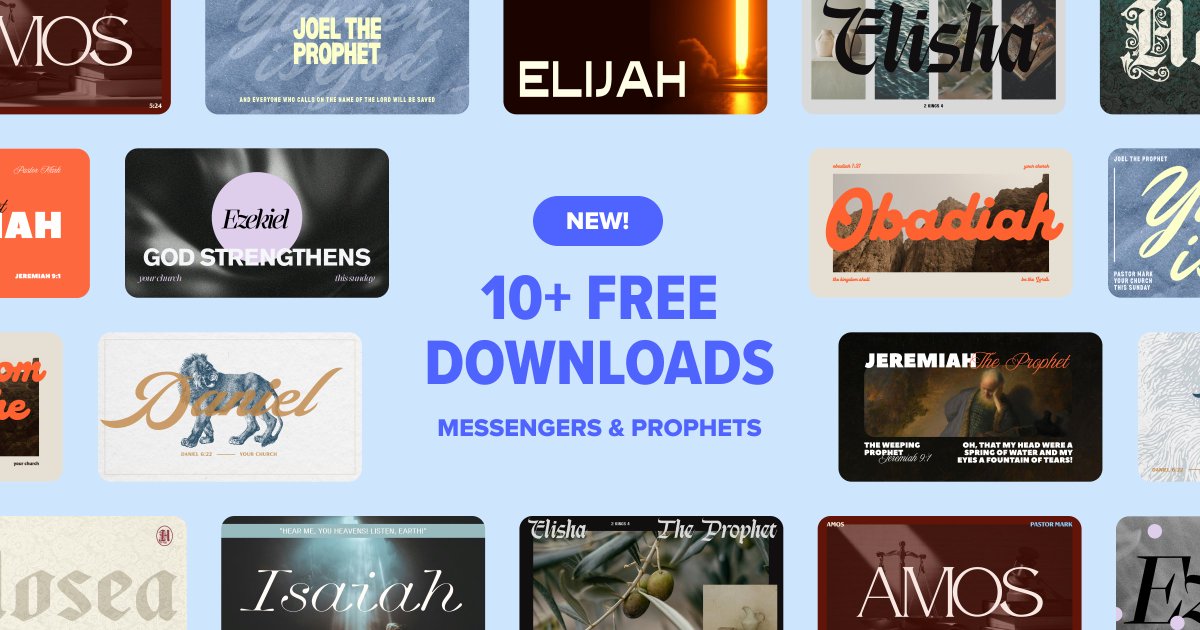 Subsplash's tweet photo. Elijah called down fire. Daniel faced a den of lions. Hosea showed unconditional love. 🔥

These messengers and prophets still have a lot to say to your congregation. https://t.co/LlsXO6V3lF