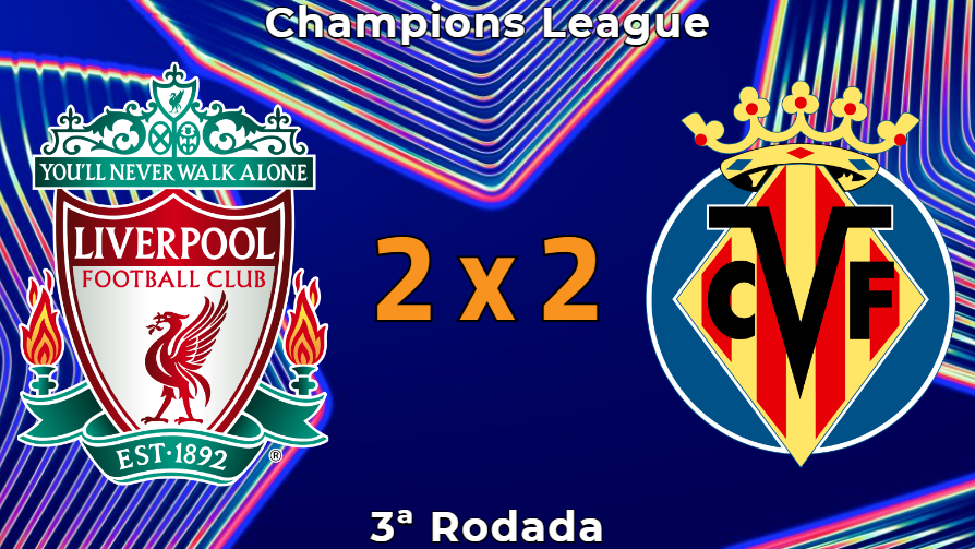 maycom1981's tweet photo. INTERVALO DE JOGO!

Liverpool 2 x 2 Villarreal

#LIVVIL #ChampionsLeague https://t.co/OuN0FOvLmj