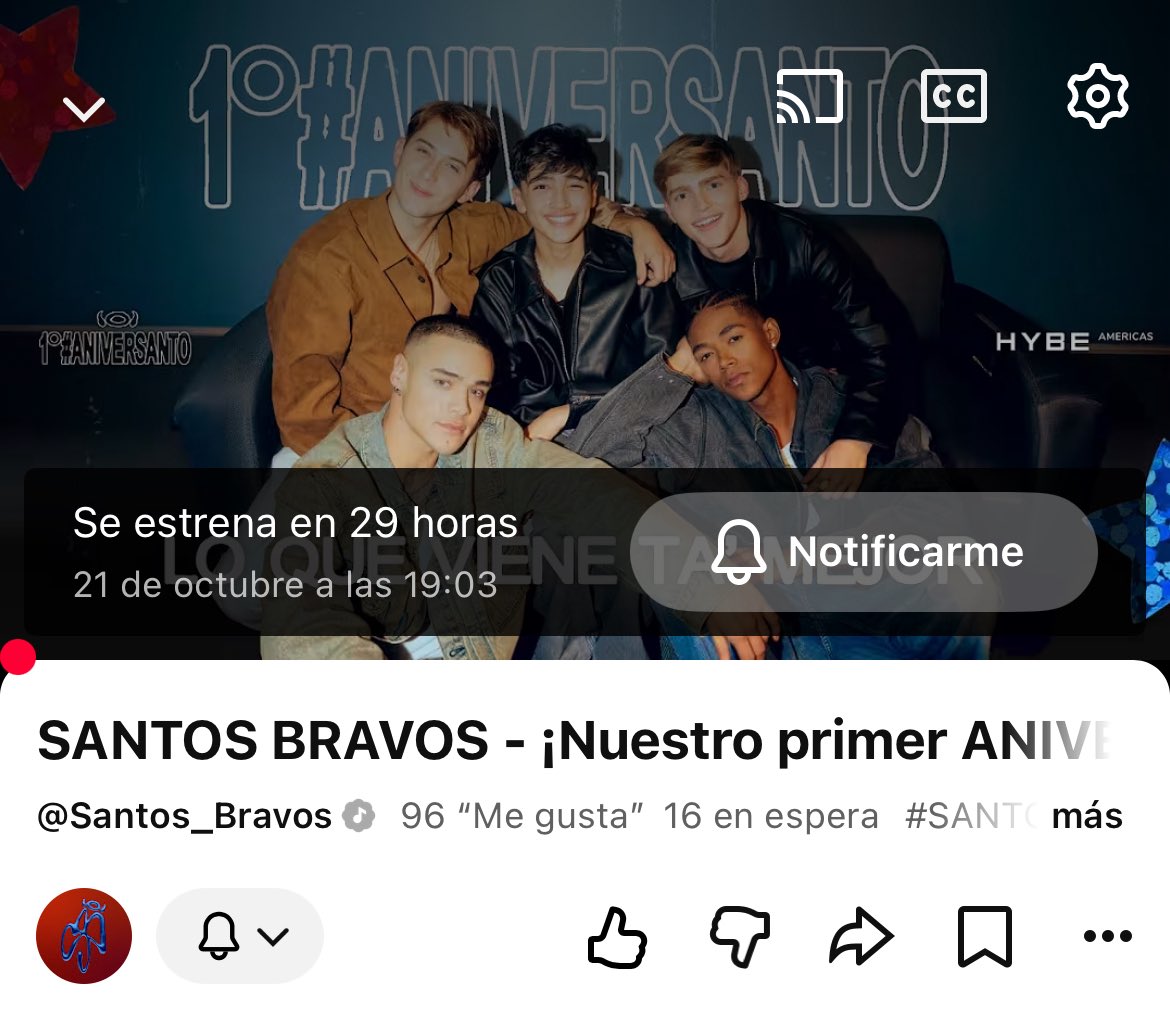 drewvenega's tweet photo. el live del aniversario será en youtube y al parecer oficialmente santos bravos ya forma parte de Hybe Americas 👀 https://t.co/vJtfk6oVsY