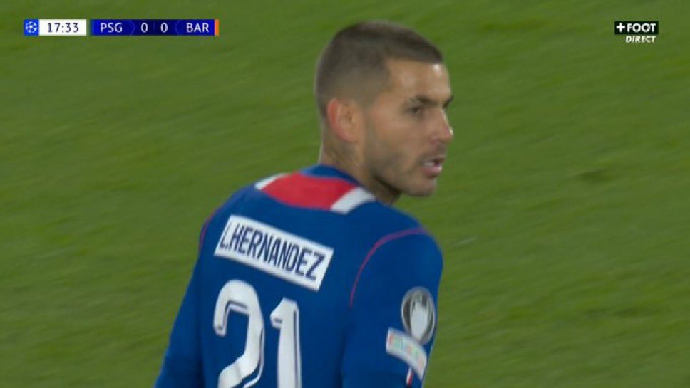 Footballogue's tweet photo. La première mi-temps de Lamine Yamal :

▫️0 dribble réussi
▫️12 ballons perdus

Dans la poche de Lucas Hernandez pour l’instant. 😬 https://t.co/BL3pIkmZnU