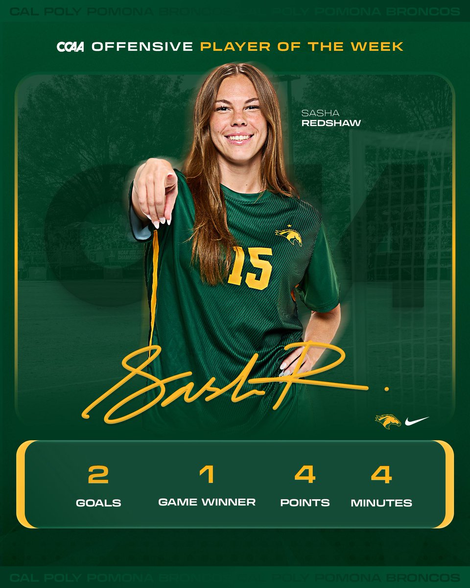 cppbroncos's tweet photo. FOUR POINTS IN FOUR MINUTES?! 🤯

That’s how Sasha Redshaw earns her first @goccaa Player of the Week honor! 👏🔥

#WeAreCPP https://t.co/oNN6hRITod
