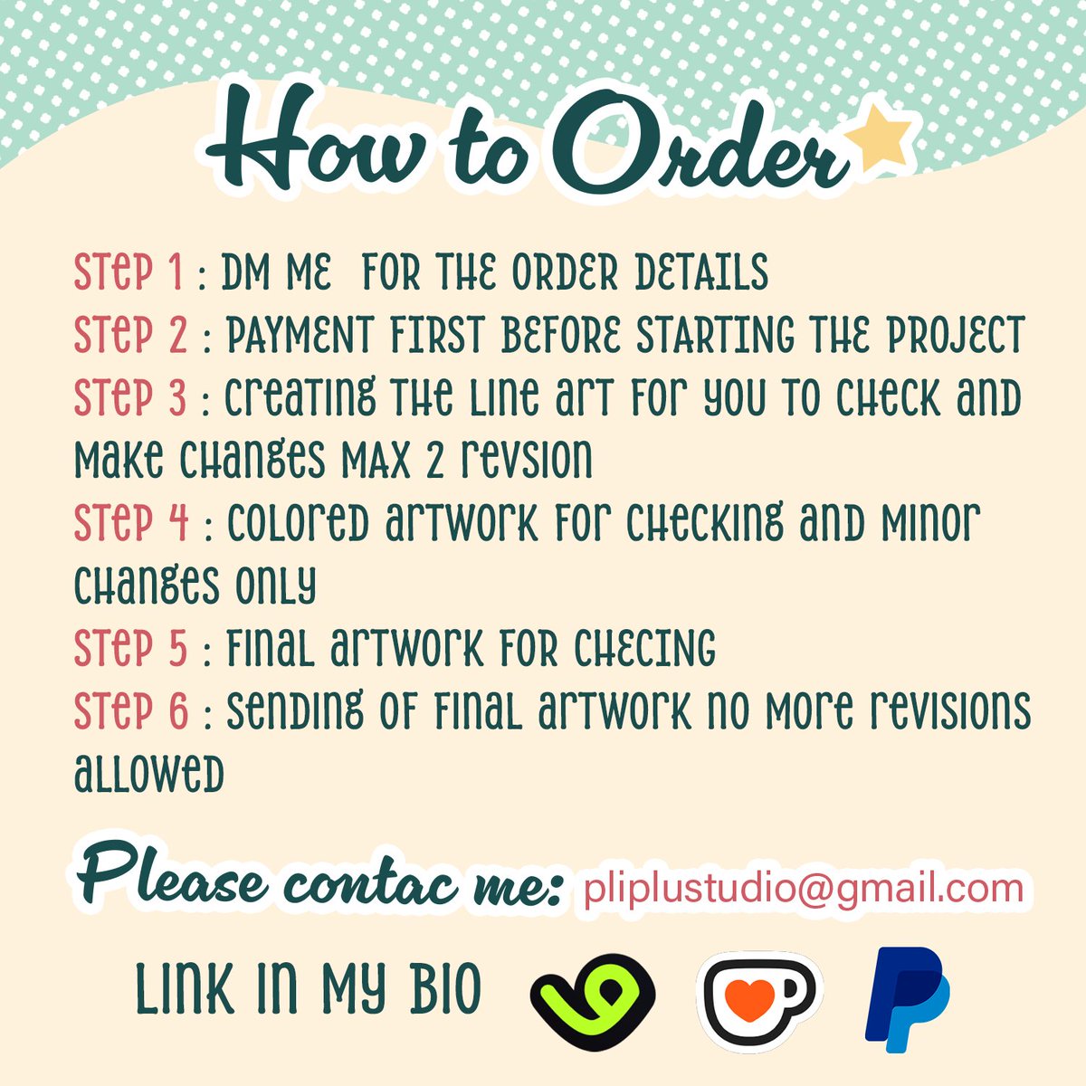 pliplu_art's tweet photo. 🌟EMERGENCY COMMISSIONS🌟

Hi Everyone! I am on sale.
If you are free please check out my services ❤️

Please DM me for more info.
I accept Paypal as payment or you can check out my Vgen and Kofi Page. ✨

#commission #commissionart #commissionsopen #chibicommission https://t.co/aJSCsfE8Sb